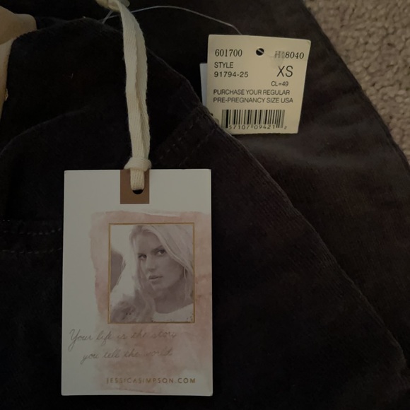 Jessica Simpson maternity pants - grey corduroy - Picture 2 of 5